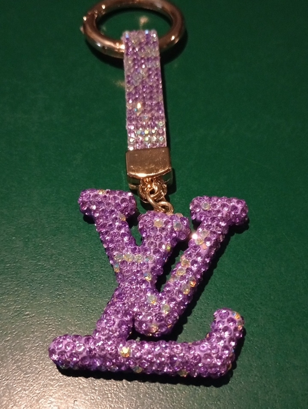 Embellished Purple Crystal  Keychain